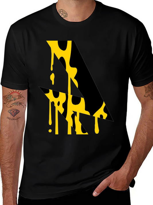 Abstract Graphic Tee - Modern Art Black T-Shirt