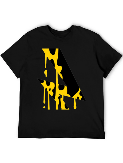 Abstract Graphic Tee - Modern Art Black T-Shirt