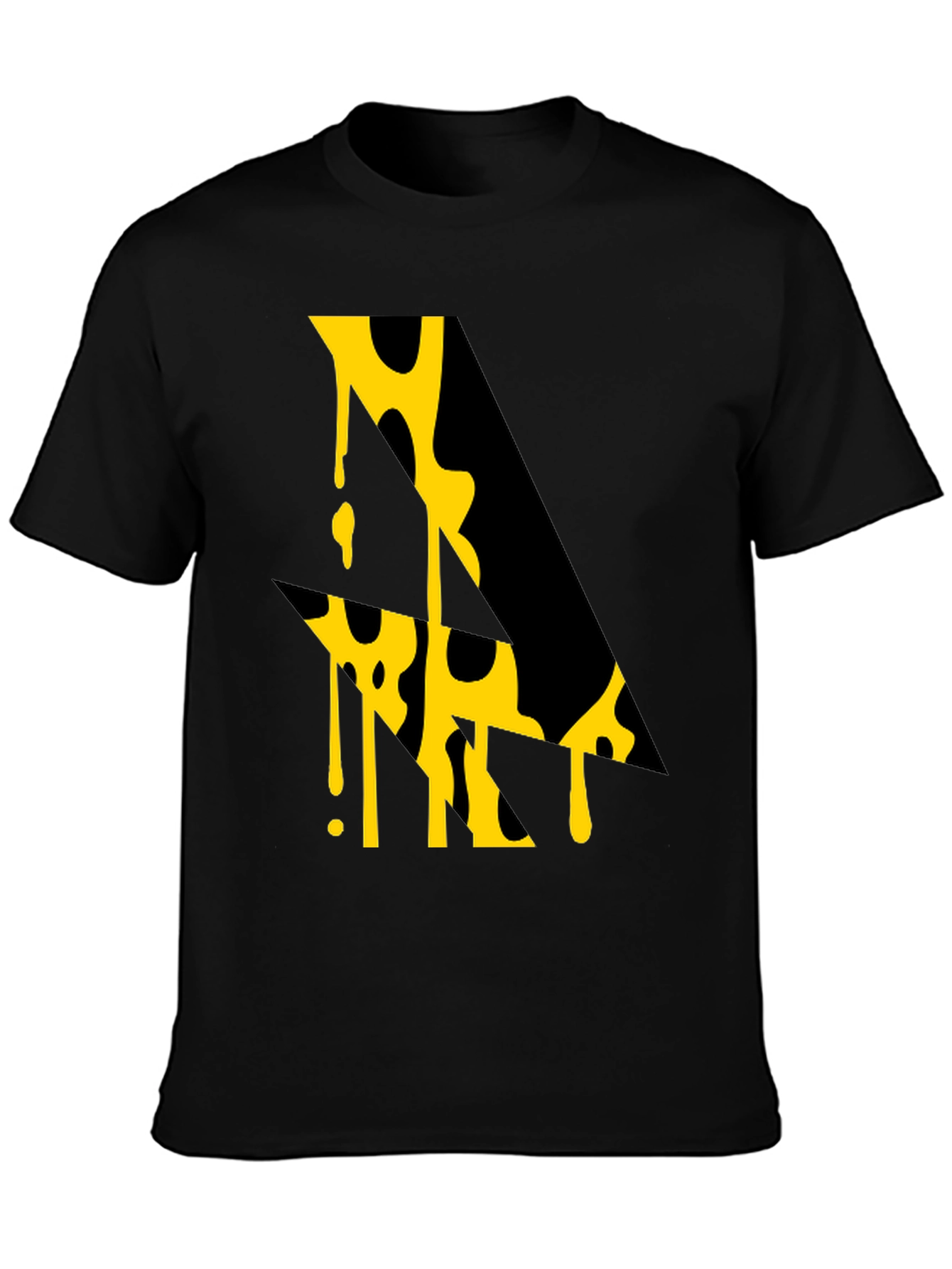 Abstract Graphic Tee - Modern Art Black T-Shirt