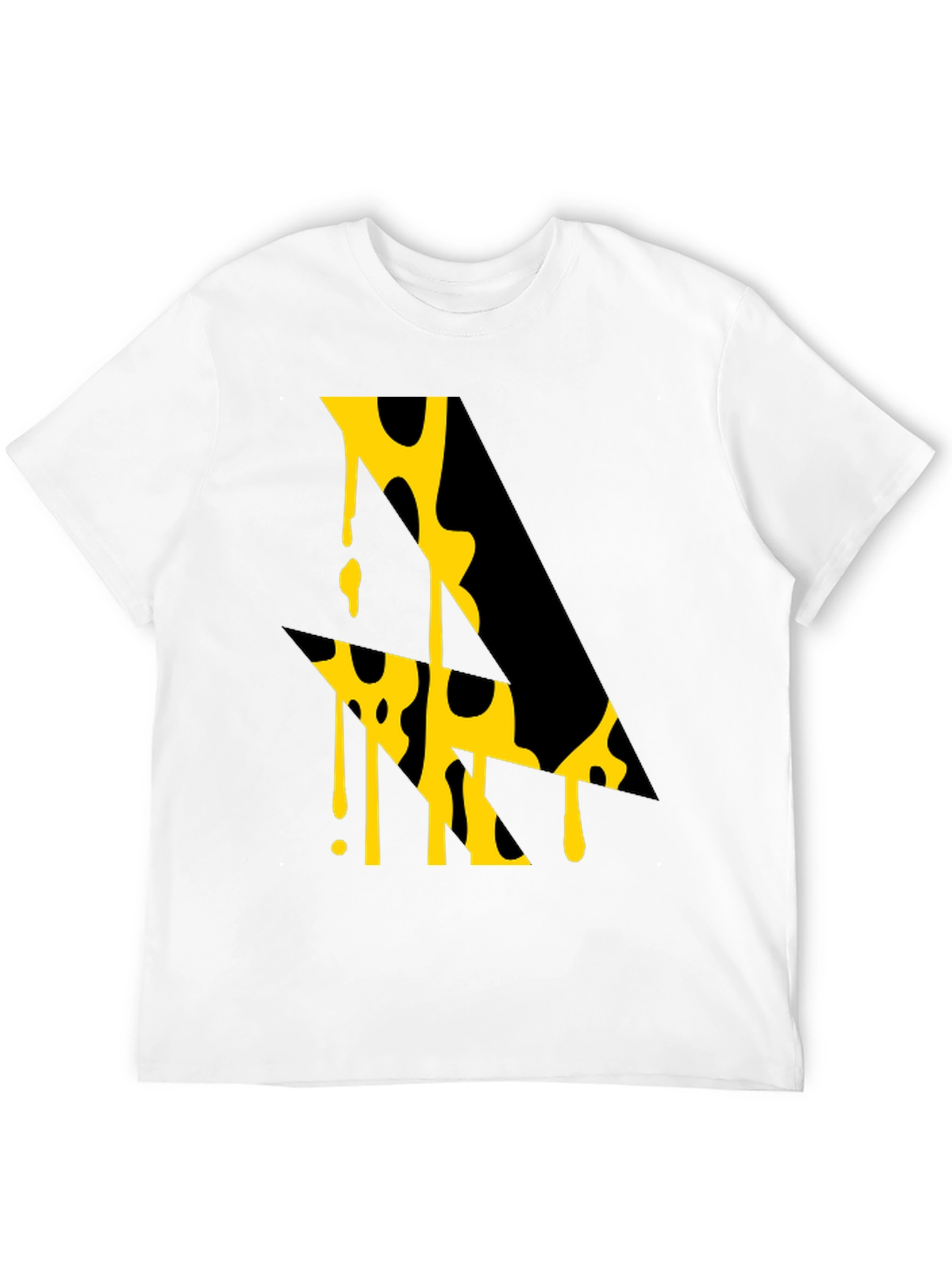 Abstract Graphic Tee - Modern Art Black T-Shirt