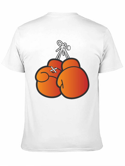 Boxing Gloves Graphic Print T-Shirt - Black