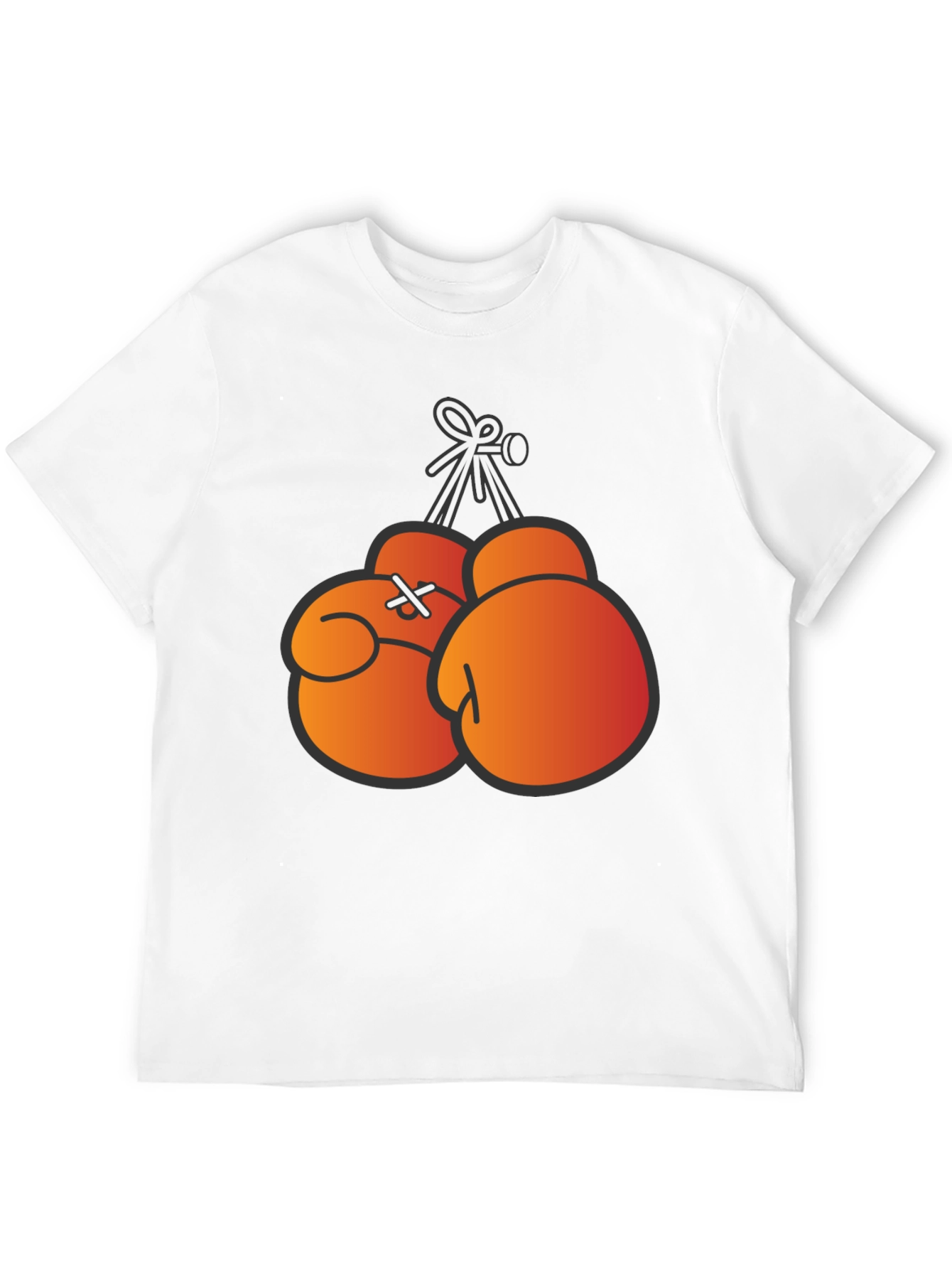 Boxing Gloves Graphic Print T-Shirt - Black