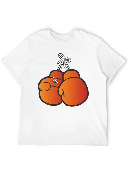 Boxing Gloves Graphic Print T-Shirt - Black