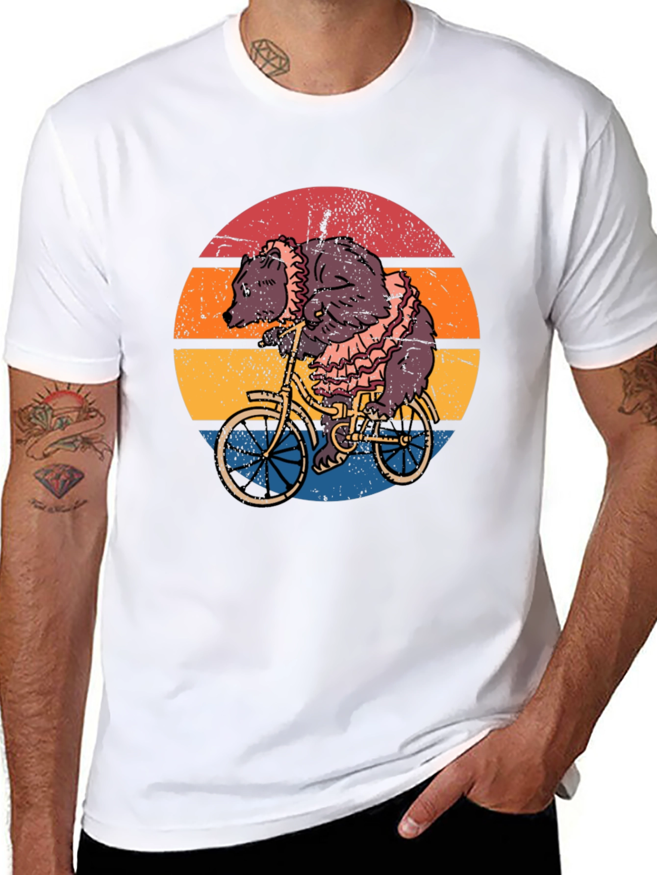 Bear on Bicycle Graphic Tee