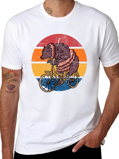 Bear on Bicycle Graphic Tee