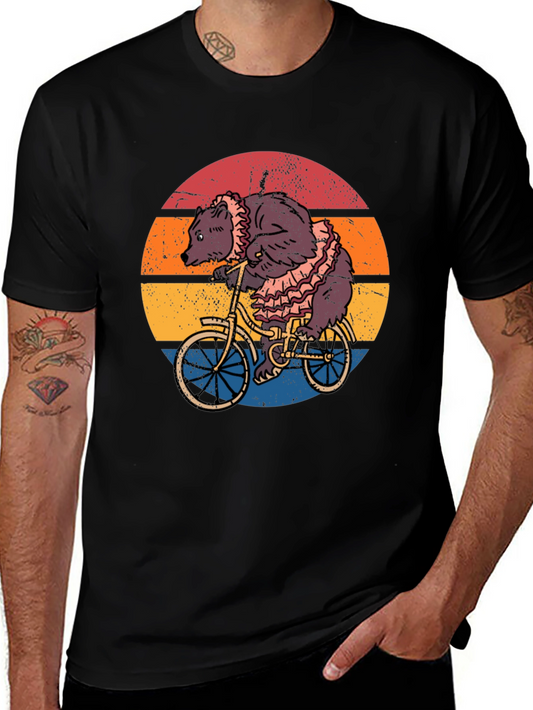 Bear on Bicycle Graphic Tee