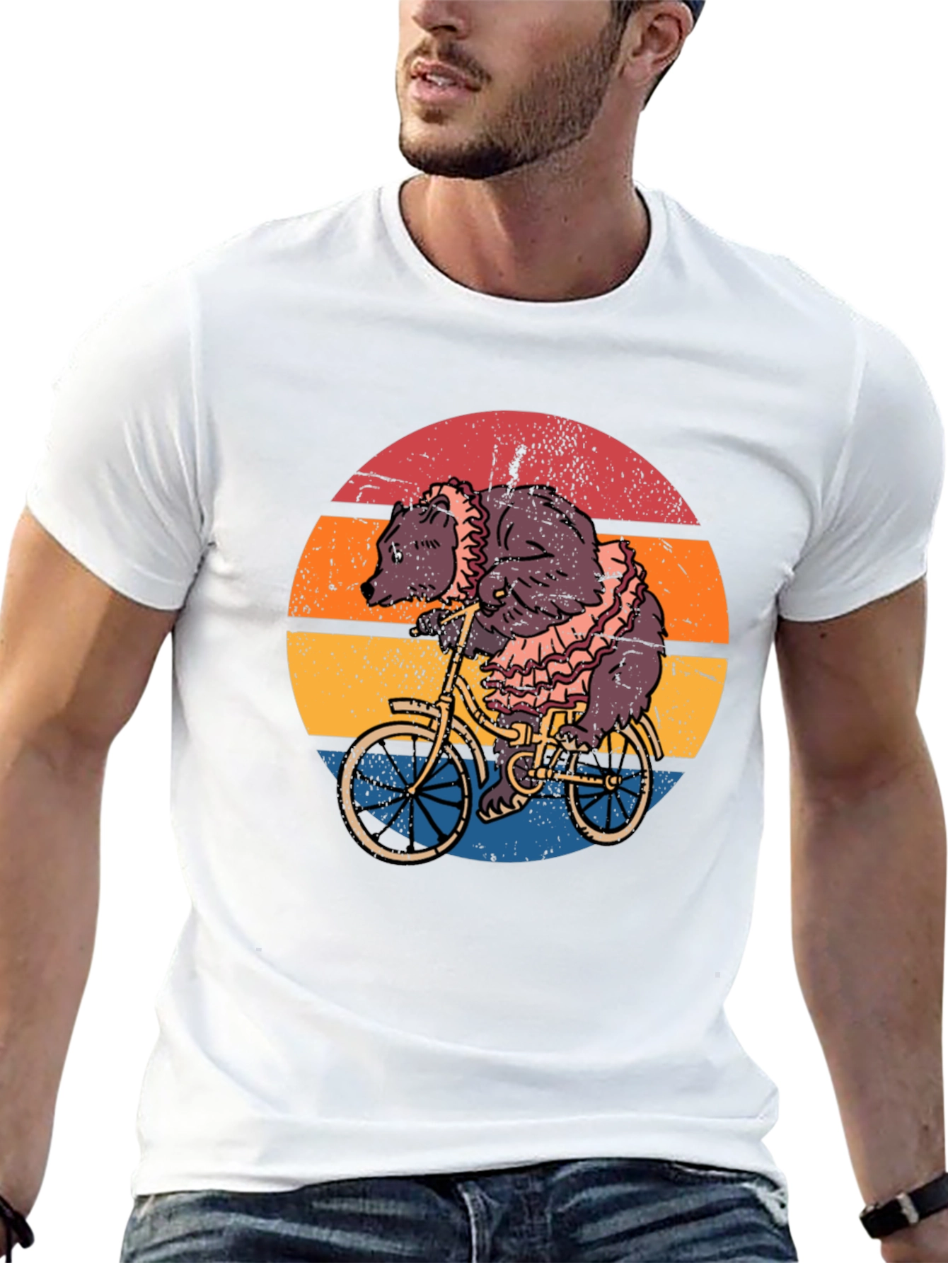 Bear on Bicycle Graphic Tee