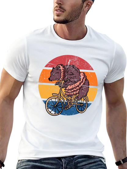 Bear on Bicycle Graphic Tee