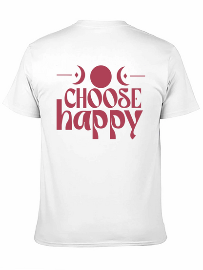 Choose Happy Graphic Tee - Positive Vibes Black T-Shirt