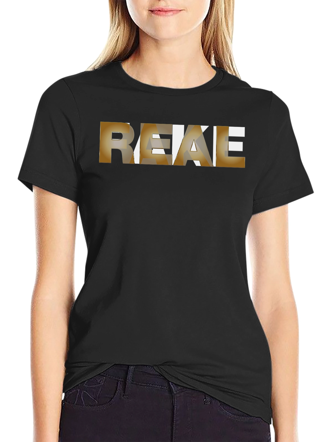 Stylish Black Graphic T-Shirt - REAKE