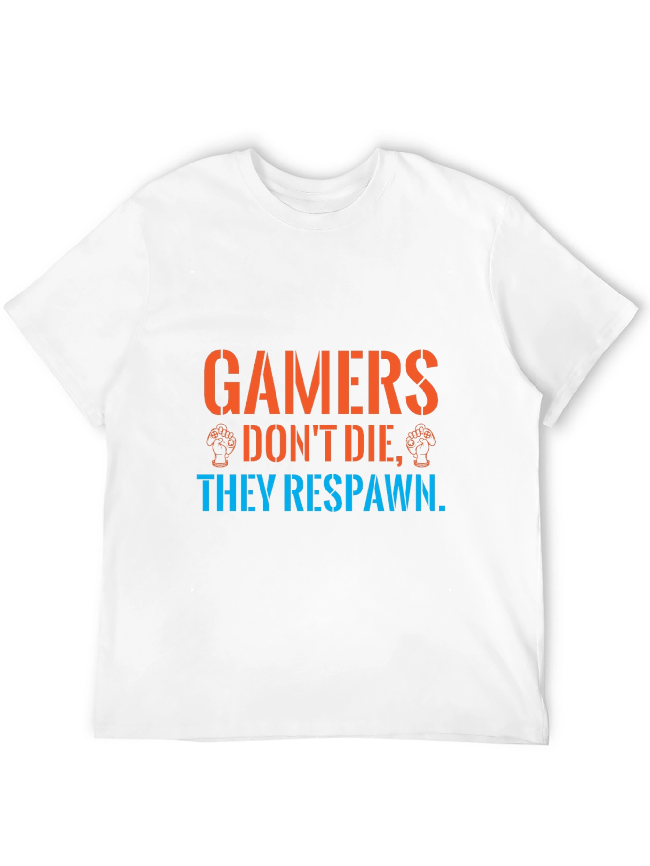 Gamers Respawn Black T-Shirt - Funny Gaming Tee