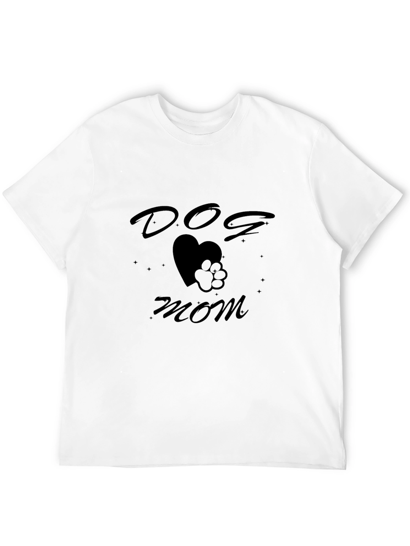 Dog Mom T-Shirt Heart Paw Print Tee