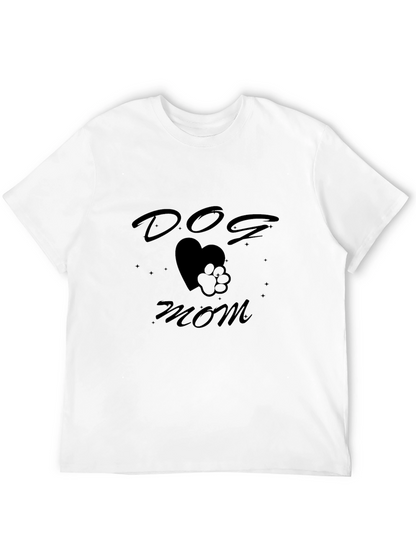 Dog Mom T-Shirt Heart Paw Print Tee