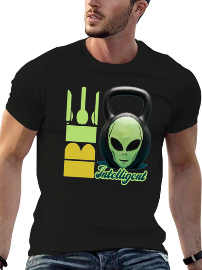 Alien Kettlebell T-Shirt - Intelligent & Fit!