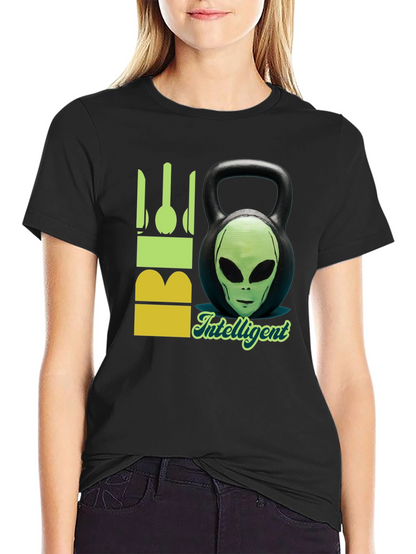 Alien Kettlebell T-Shirt - Intelligent & Fit!