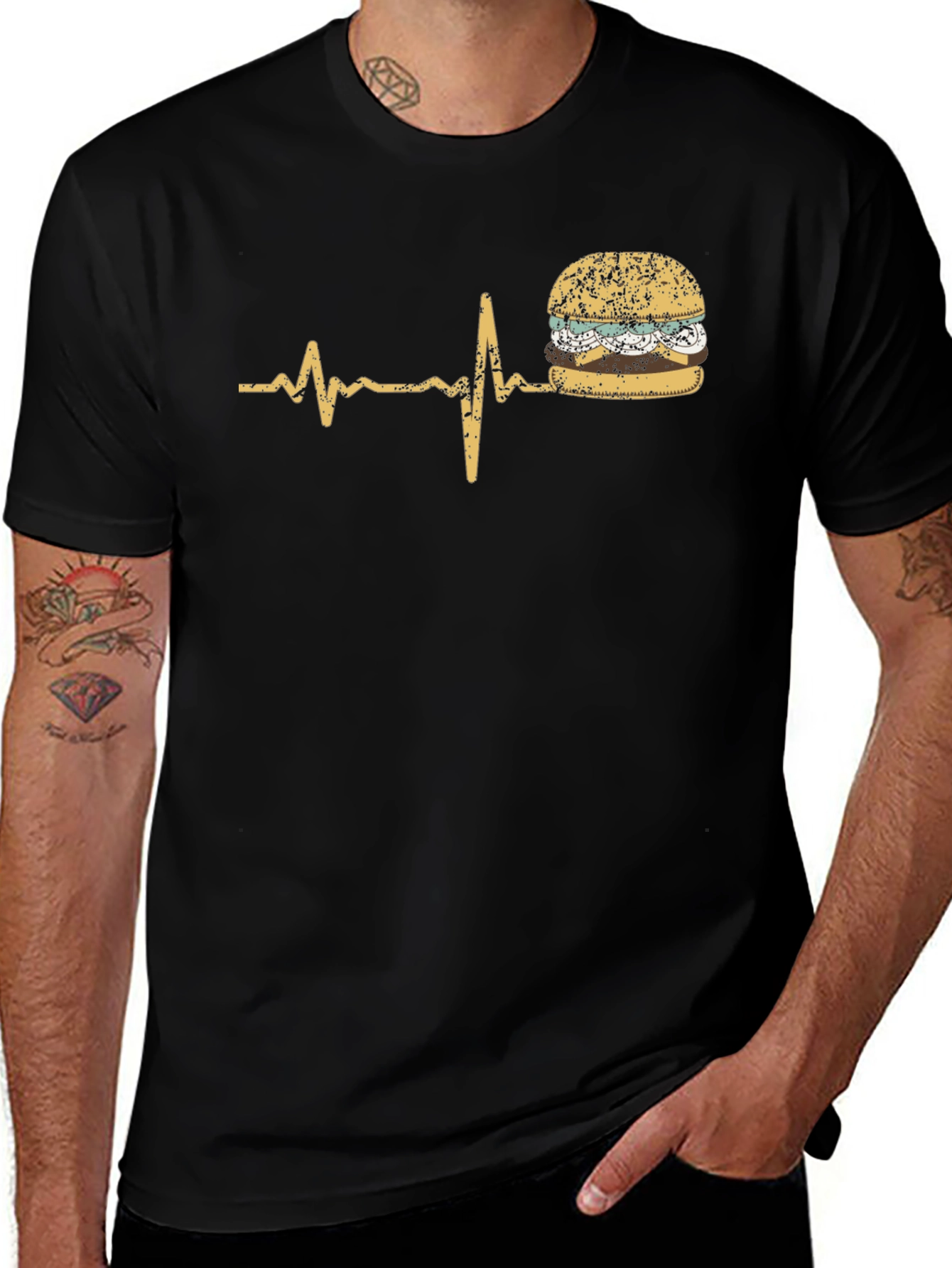 Burger Lifeline T-Shirt - Funny Foodie Tee