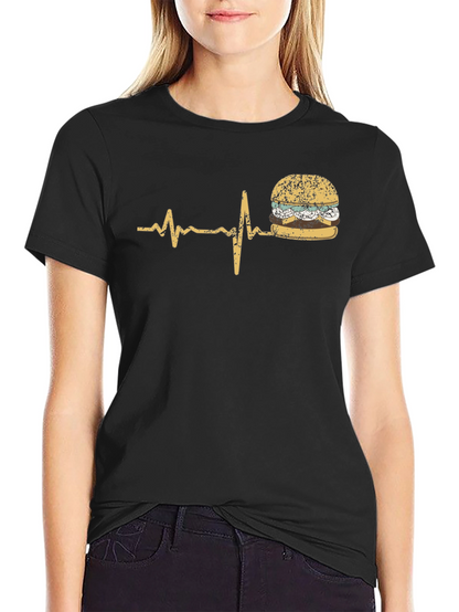 Burger Lifeline T-Shirt - Funny Foodie Tee
