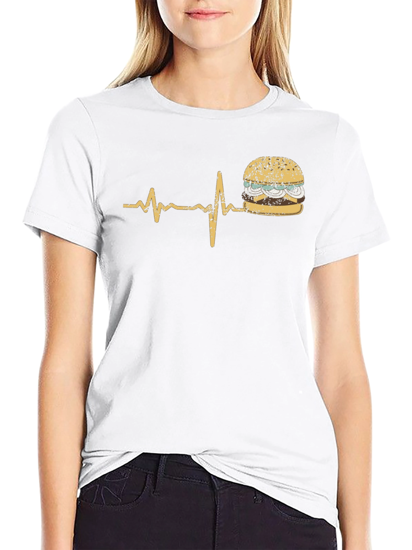 Burger Lifeline T-Shirt - Funny Foodie Tee
