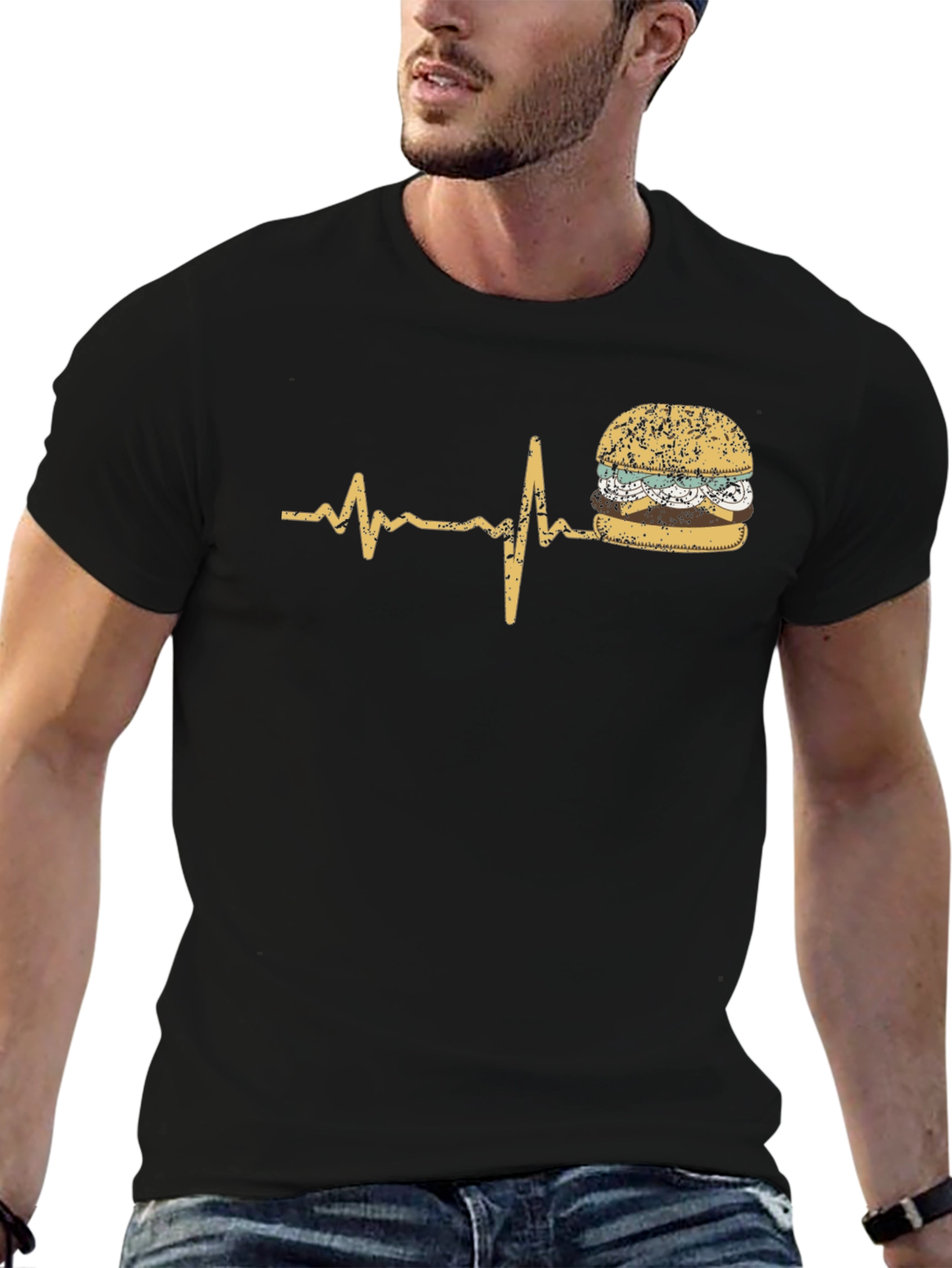 Burger Lifeline T-Shirt - Funny Foodie Tee