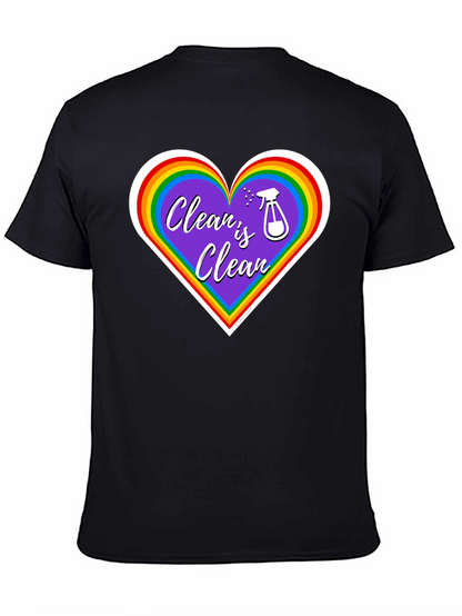 Clean is Clean Rainbow Heart T-Shirt