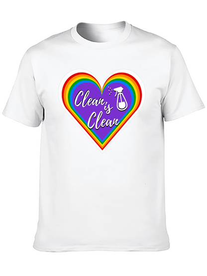Clean is Clean Rainbow Heart T-Shirt