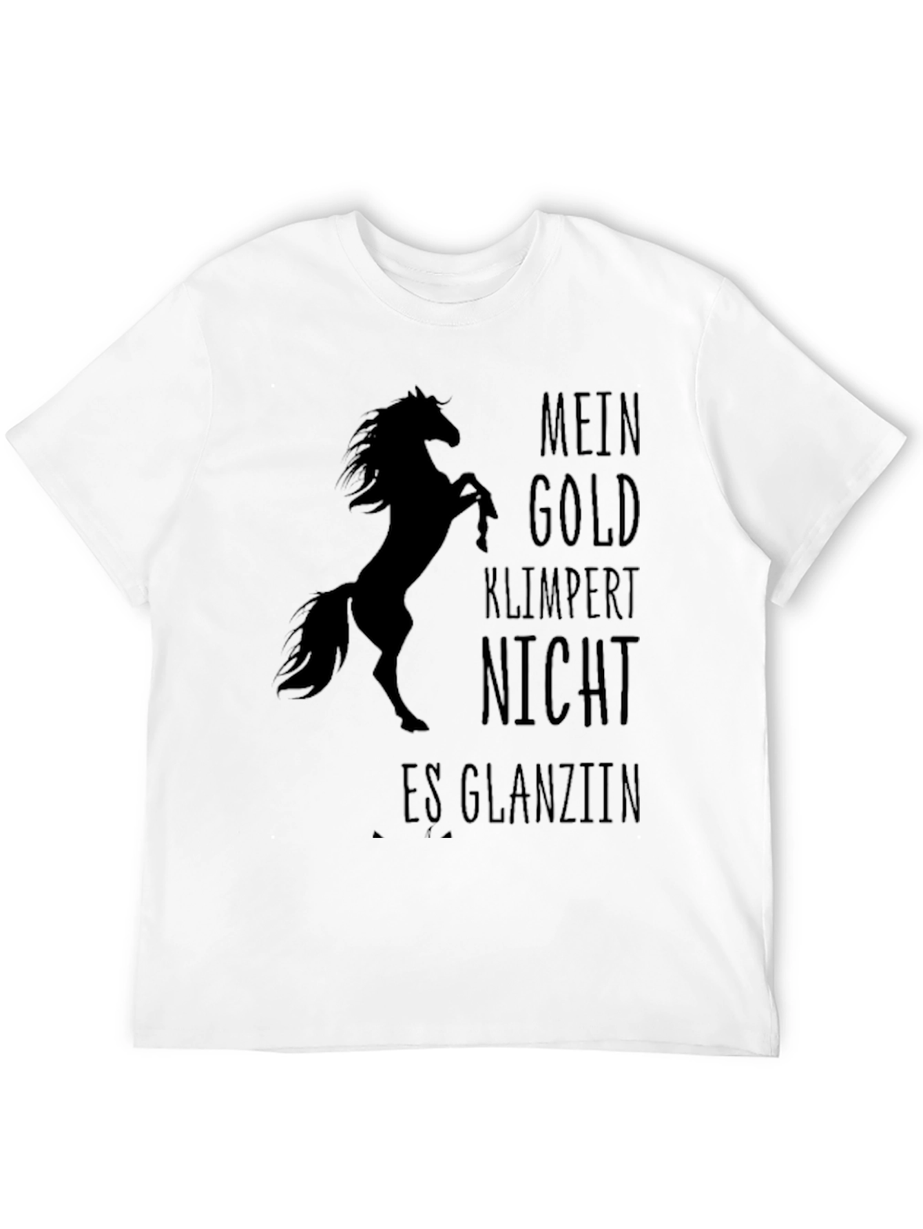 Equestrian Black T-Shirt - Mein Gold Horse Design