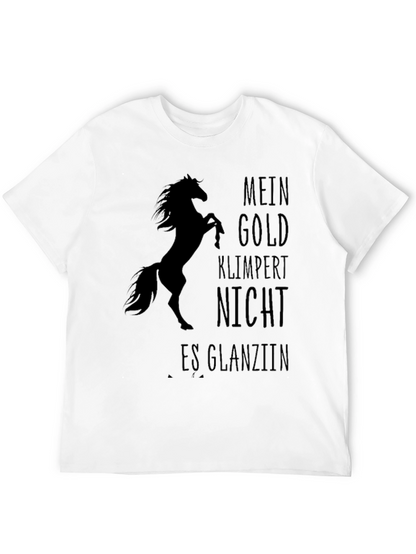 Equestrian Black T-Shirt - Mein Gold Horse Design