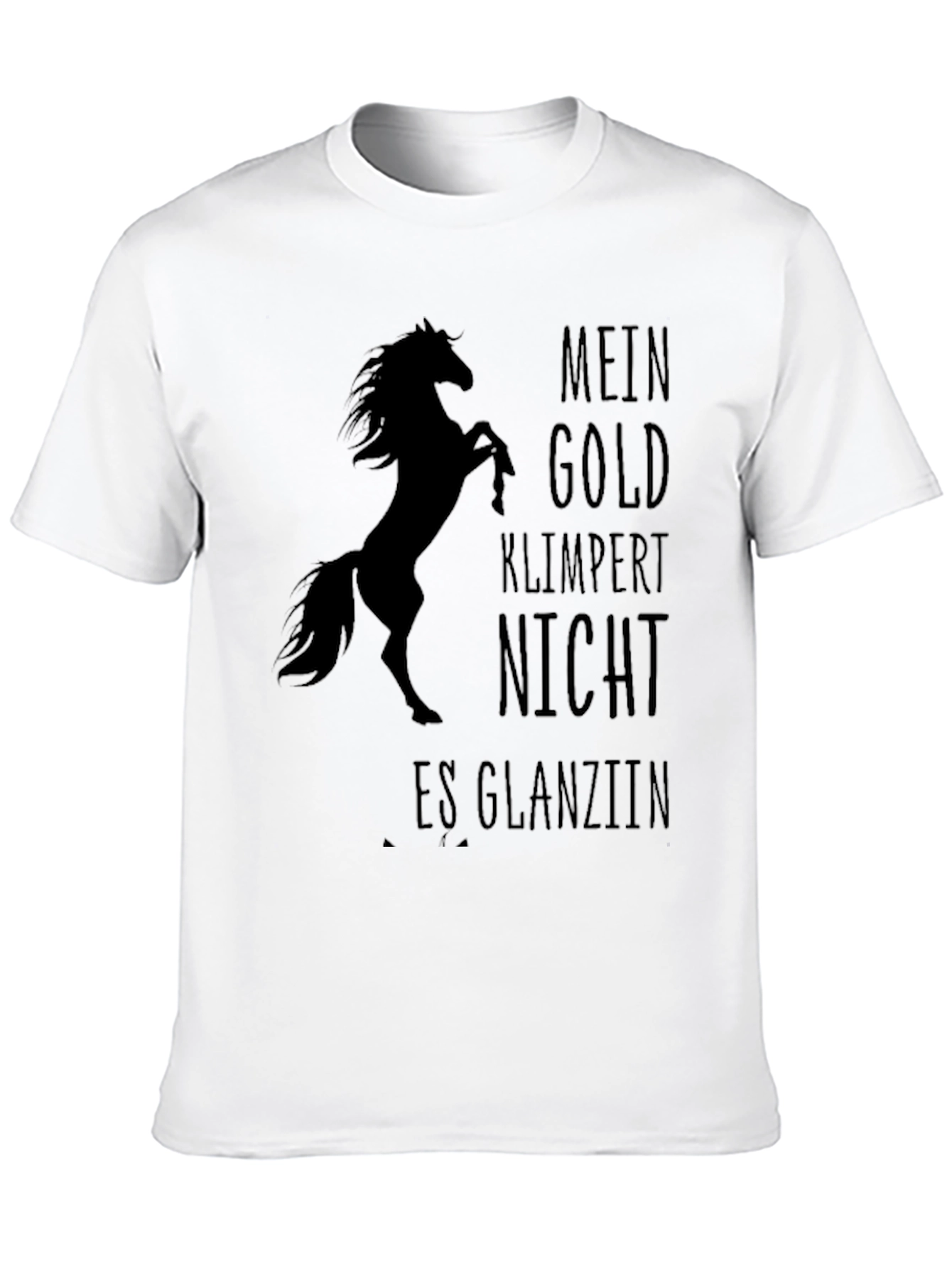 Equestrian Black T-Shirt - Mein Gold Horse Design