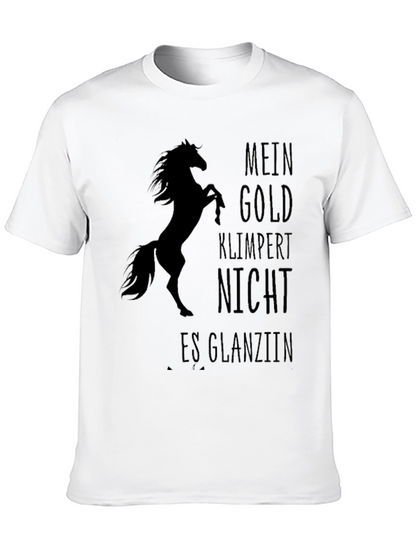 Equestrian Black T-Shirt - Mein Gold Horse Design
