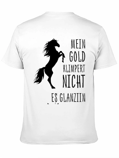 Equestrian Black T-Shirt - Mein Gold Horse Design