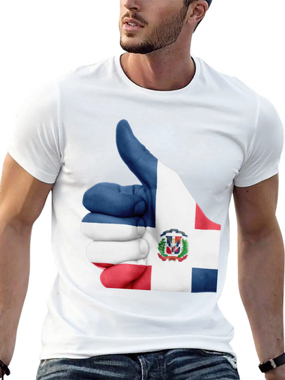 Dominican Republic Flag Thumbs Up Graphic Tee