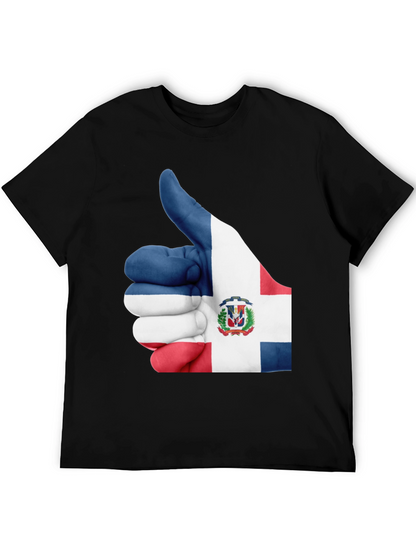 Dominican Republic Flag Thumbs Up Graphic Tee