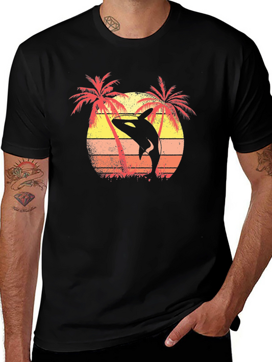 Orca Sunset Graphic Tee - Island Vibes