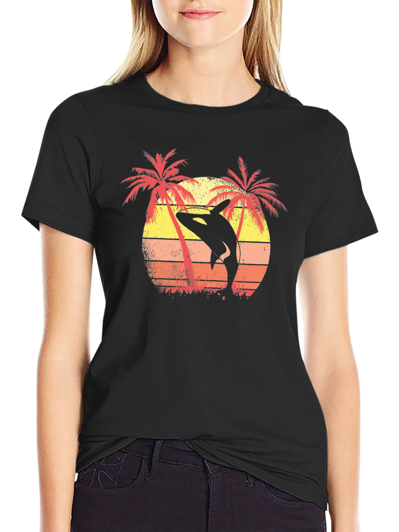 Orca Sunset Graphic Tee - Island Vibes