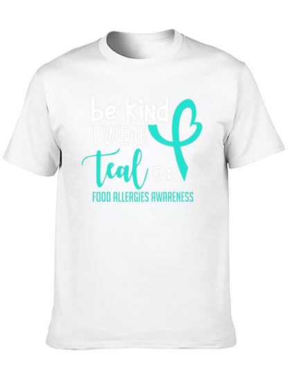 Be Kind I Wear Teal Food Allergy Awareness T-Shirt