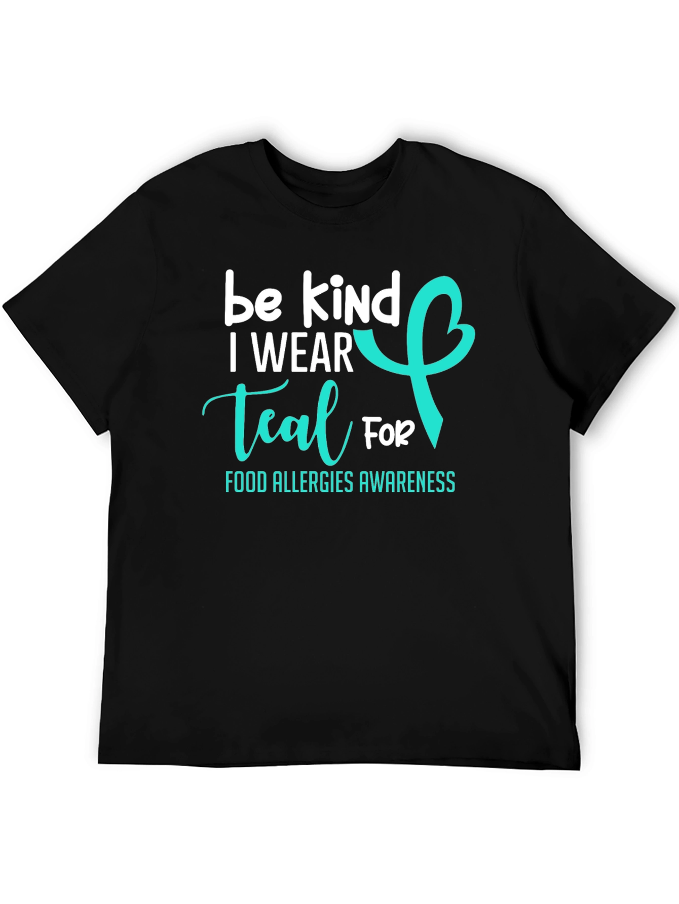 Be Kind I Wear Teal Food Allergy Awareness T-Shirt
