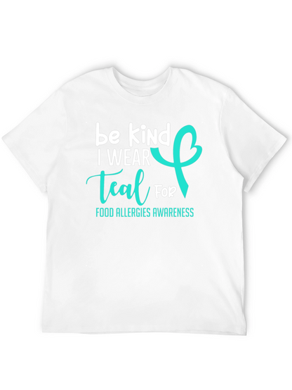 Be Kind I Wear Teal Food Allergy Awareness T-Shirt