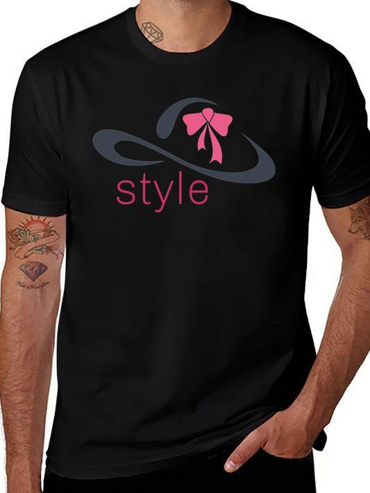 Stylish Black T-Shirt with Style Hat Design