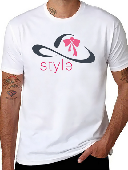 Stylish Black T-Shirt with Style Hat Design