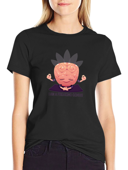 Brainy Genius Graphic Tee - Meditating Mind T-Shirt