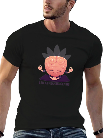 Brainy Genius Graphic Tee - Meditating Mind T-Shirt