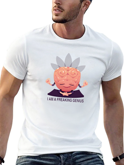 Brainy Genius Graphic Tee - Meditating Mind T-Shirt