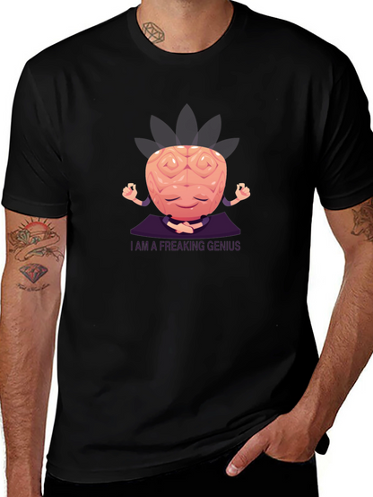 Brainy Genius Graphic Tee - Meditating Mind T-Shirt