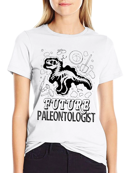 Future Paleontologist T-Shirt - Dinosaur Skeleton Design