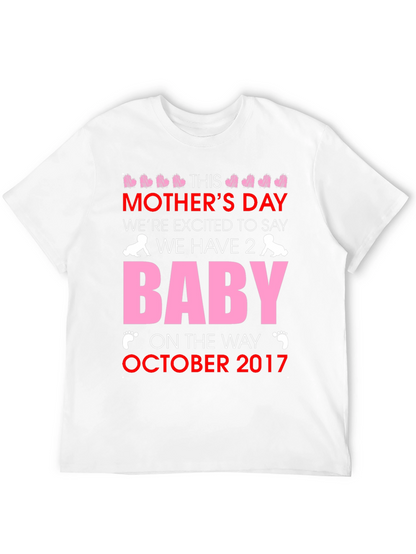 Mothers Day Twin Baby Announcement T-Shirt