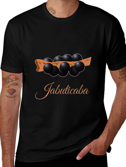 Jabuticaba Fruit Design Black T-Shirt