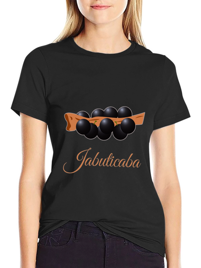 Jabuticaba Fruit Design Black T-Shirt