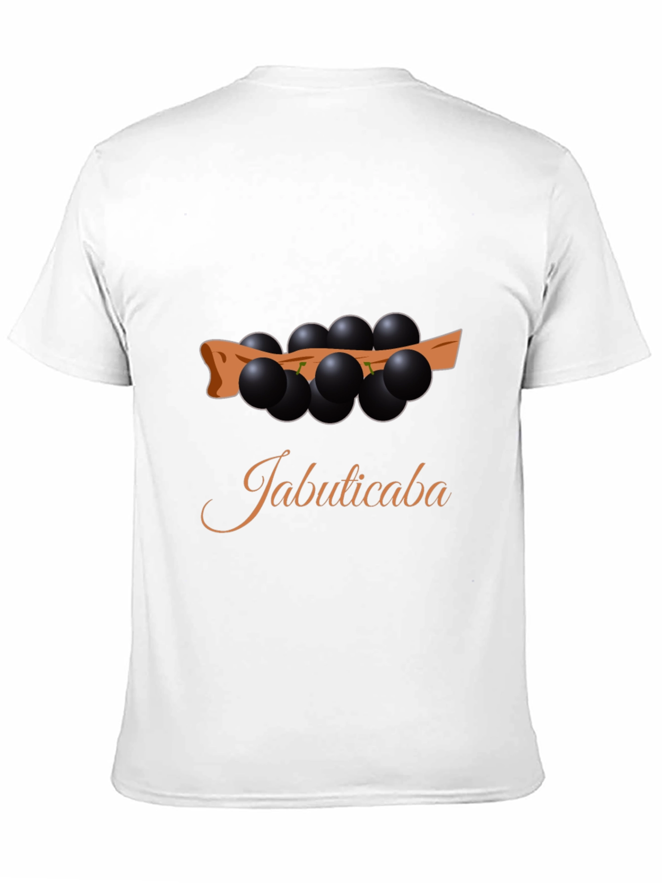 Jabuticaba Fruit Design Black T-Shirt