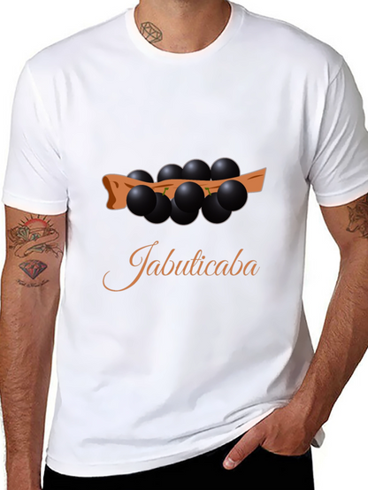Jabuticaba Fruit Design Black T-Shirt