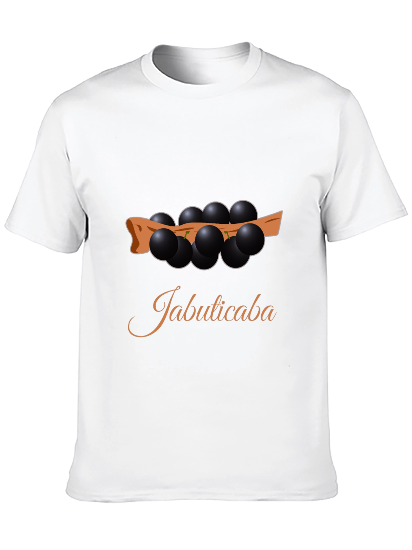 Jabuticaba Fruit Design Black T-Shirt